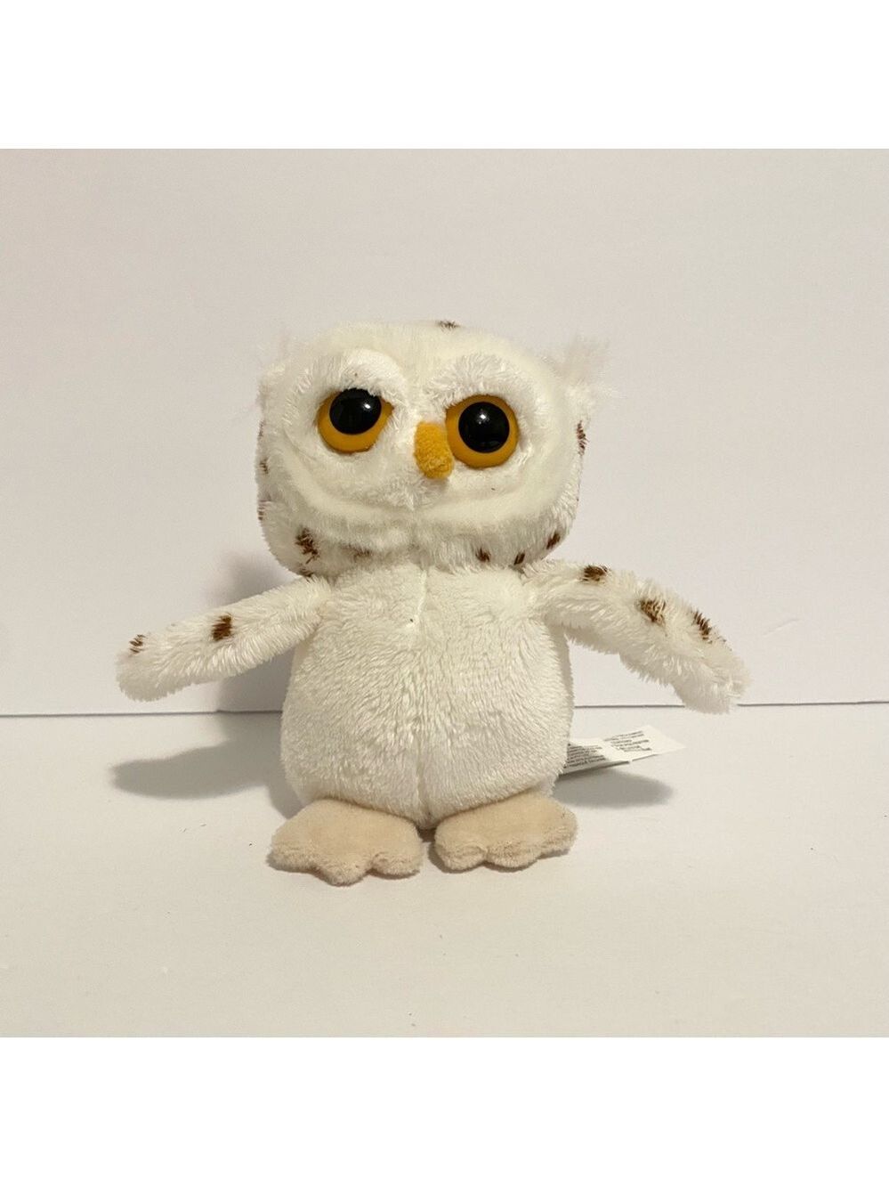 Russ Berrie Oswald Spotted Barn Owl Plush Lovey Toy Mini 5” Stuffed Animal White